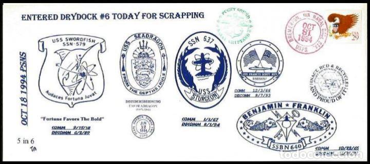 Briefmarken: USA 6 SUBMARINOS NUCLEARES A DESGUACE
