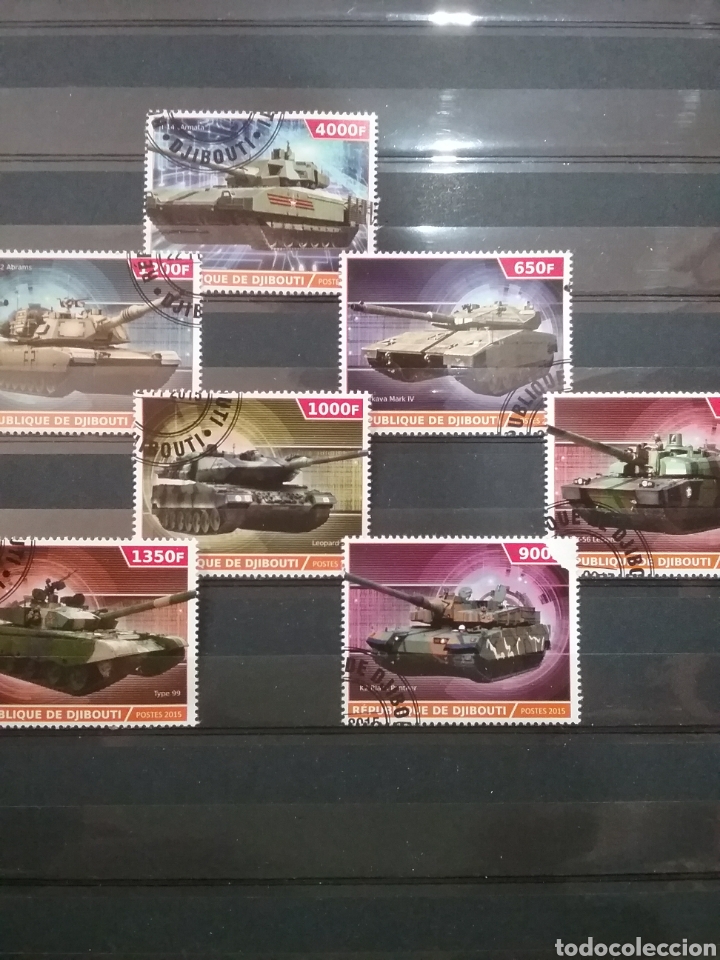 Selos: Sllos R. Djibouti (Yibuti) mtdos/2015/militar/armas/guerra/batalla/tanque/bunquer/aviones/sol/