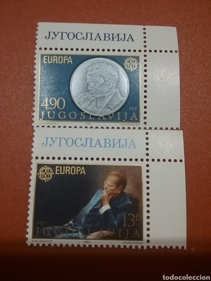 Sellos: Sellos Yugoslavia nuevo/1980/europa/CEPT/union/postal/Josip/Broz/Tito/politico/IIGuerraMundia/moneda