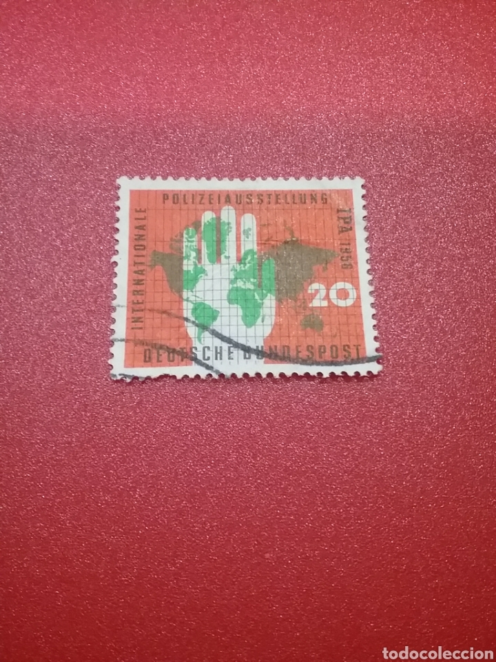 Stamps: Sellos Alemania R. Federal mtdos/1956/exp/intern/policia/mapa/mano/continentes/emblema/simbolo