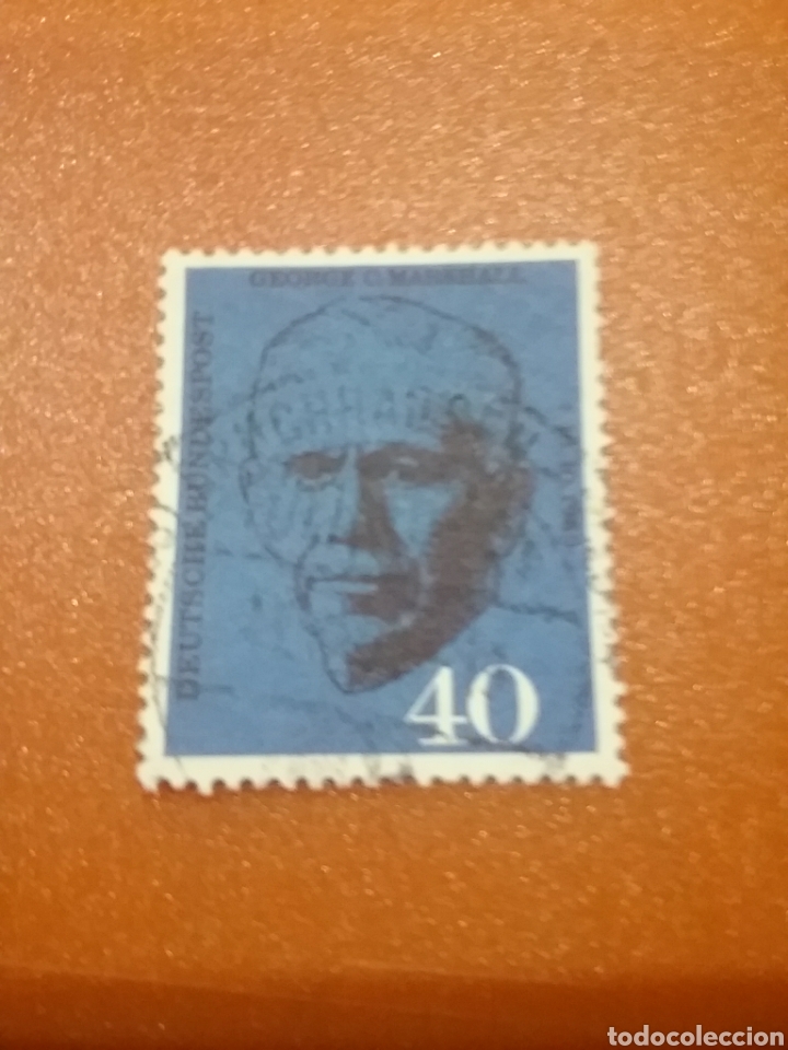 Selos: Sellos Alemania, R. Federal mtdos/1960/1aniv/muerte/general/Marshall/famosos/militar/retrato/famoso