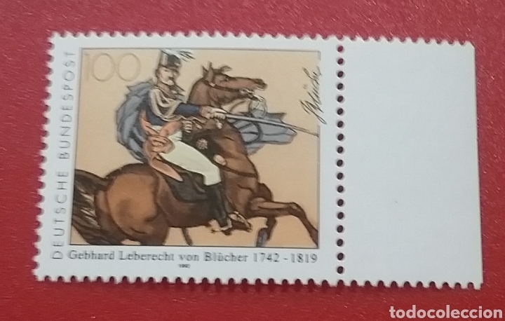 Selos: Sello Alemania R Federal nuevos/1992/CCXXVaniv/nacto/Gebhard/mariscal/caballo/soldado/uniforme/milit
