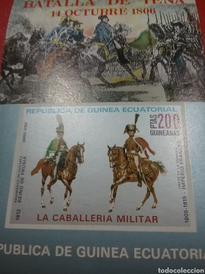 Sellos: HB G. Ecuatorial nuevos/1976/arte/pintura/militar/uniforme/batalla/caballos/caballeria/ejercito/Tena