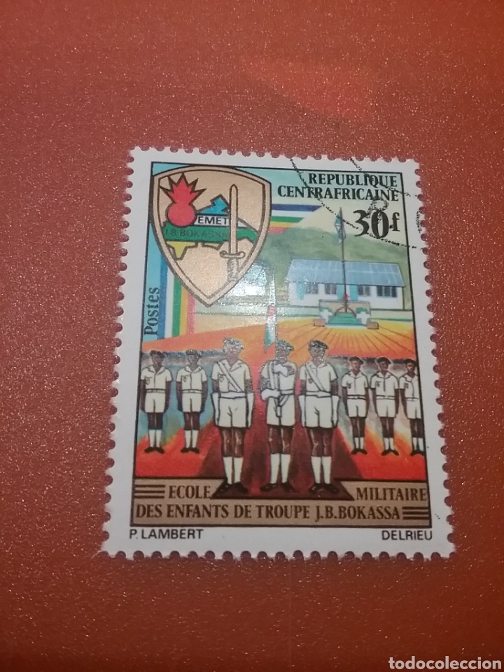 Briefmarken: Sellos R. Centroafricana mtdos/1972/escuela/militar/Bokassa/soldado/jovenes/uniformes/bandera/escudo