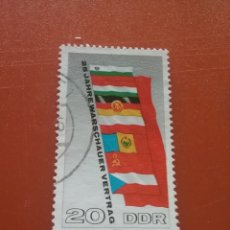 Francobolli: SELLO ALEMANIA (DDR) MTDO (+/- BISAGRA).1980. 25ANIV PACTO VARSOVIA. BANDERAS.