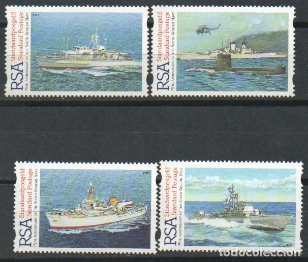 Sellos: Sudafrica Ivert n&ordm; 957/60, 75.&ordm; aniversario de la Armada de Sud&aacute;frica, nuevo *** serie completa