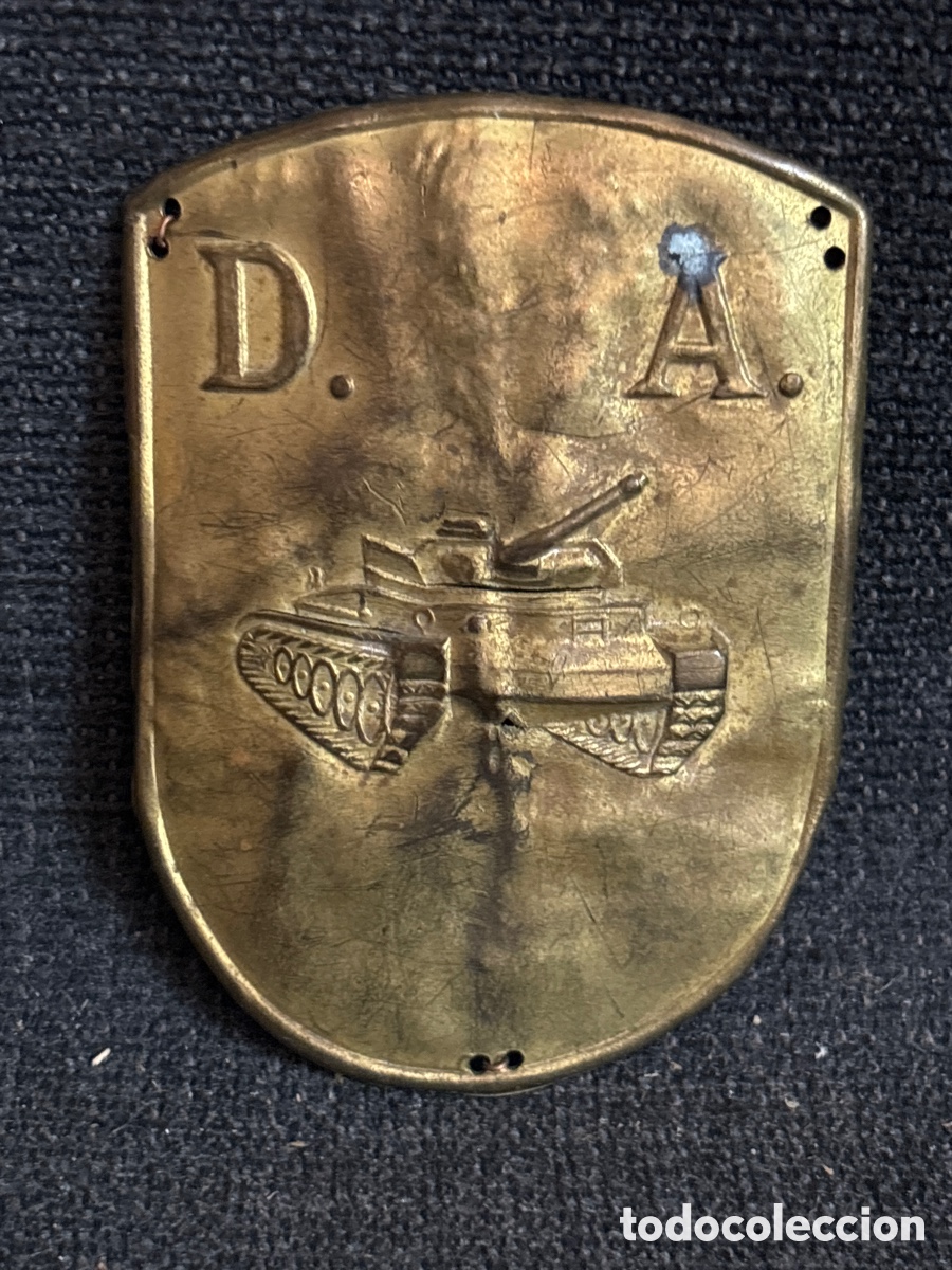 Sellos: Antigua chapa, divisi&oacute;n acorazada. Ej&eacute;rcito. - Foto 2