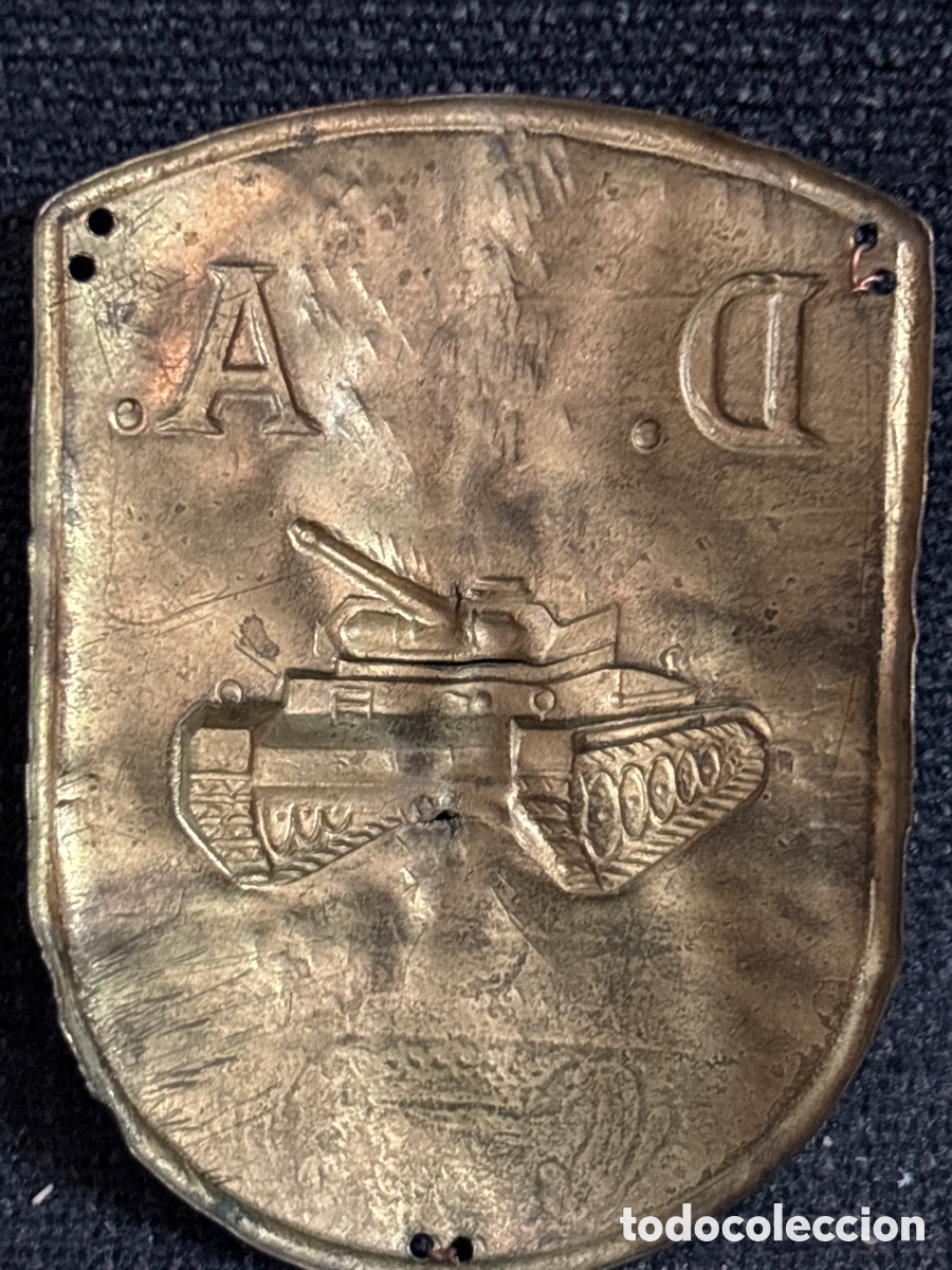 Sellos: Antigua chapa, divisi&oacute;n acorazada. Ej&eacute;rcito. - Foto 3