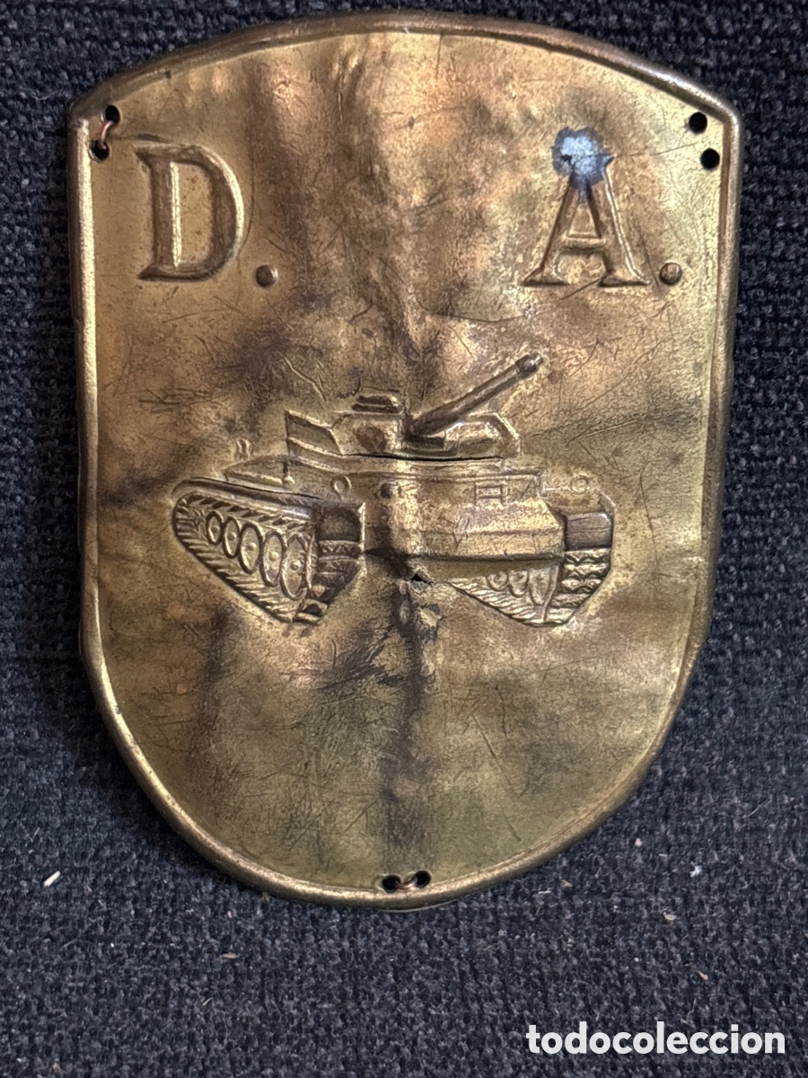 Sellos: Antigua chapa, divisi&oacute;n acorazada. Ej&eacute;rcito. - Foto 1