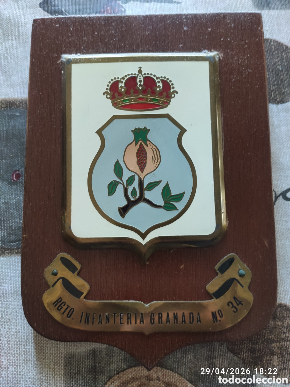 Sellos: Metopa Regimiento Granada 34. Huelva