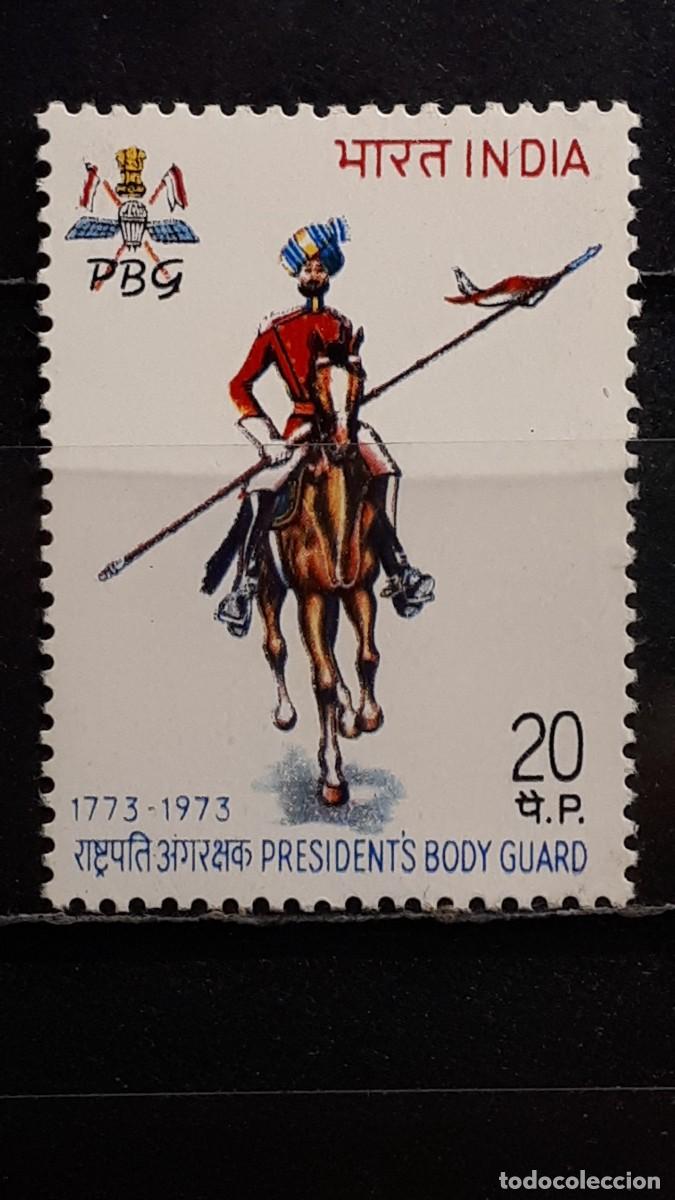 Sellos: MILITAR. INDIA. A&Ntilde;O 1973. **. YVERT 379