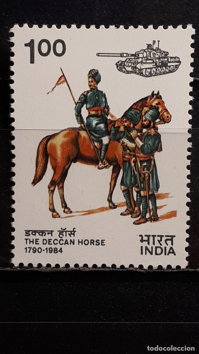 Sellos: MILITAR. INDIA. A&Ntilde;O 1984. **. YVERT 792