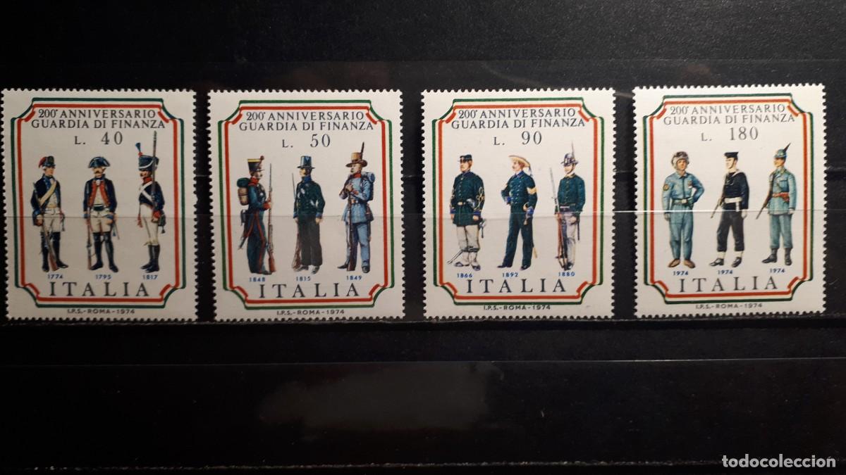 Sellos: MILITAR. ITALIA. A&Ntilde;O 1974. **. YVERT 1184/7