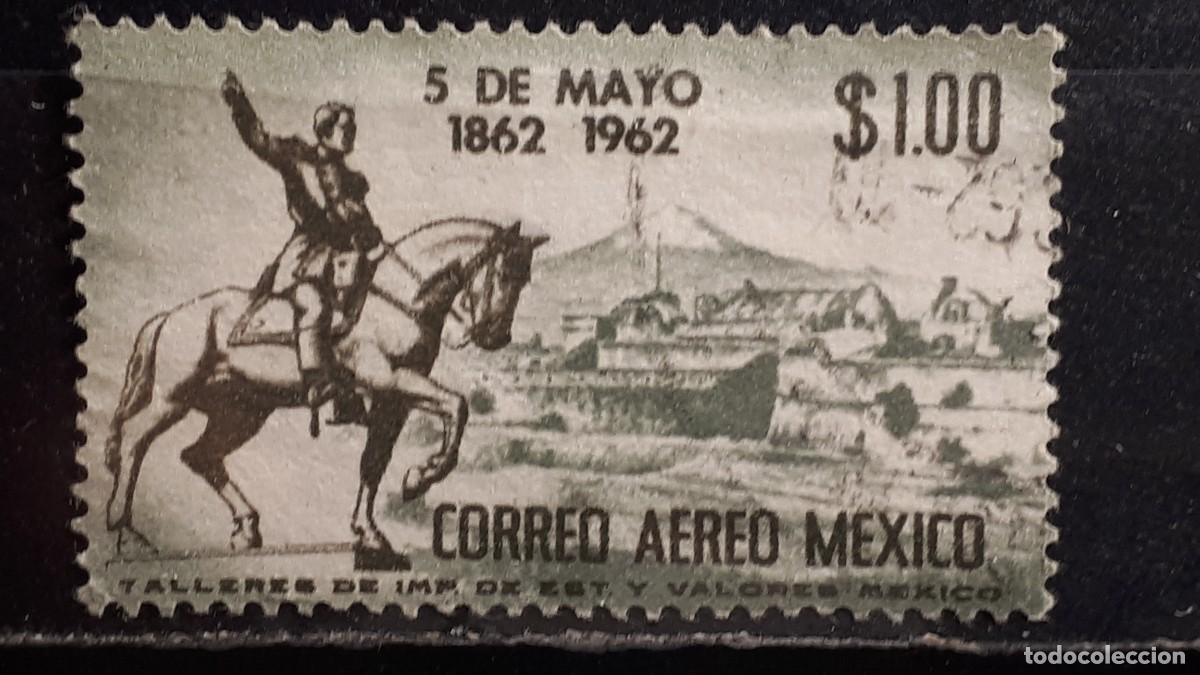 Sellos: MILITAR. M&Eacute;JICO. A&Ntilde;O 1962. (*)/*. YVERT A&eacute;reo 221