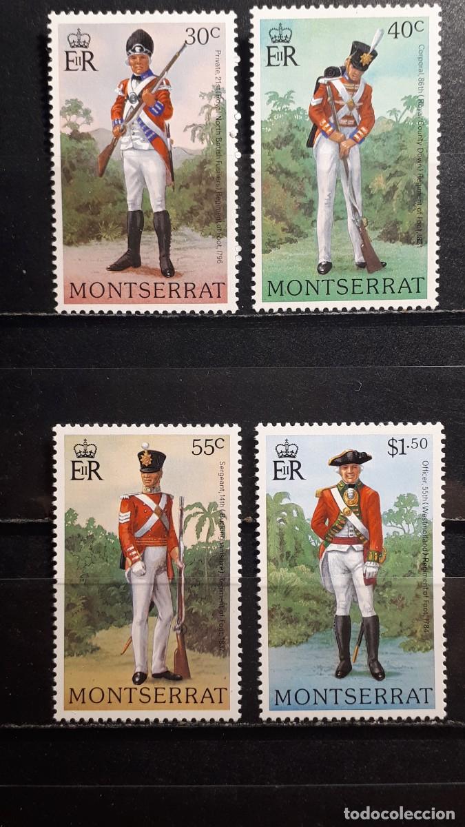 Sellos: MILITAR. MONSERRAT. A&Ntilde;O 1978. **. YVERT 394/7