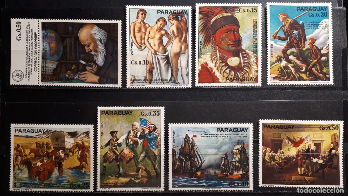 Sellos: MILITAR. PARAGUAY. A&Ntilde;O 1976. *. YVERT 1459/66.