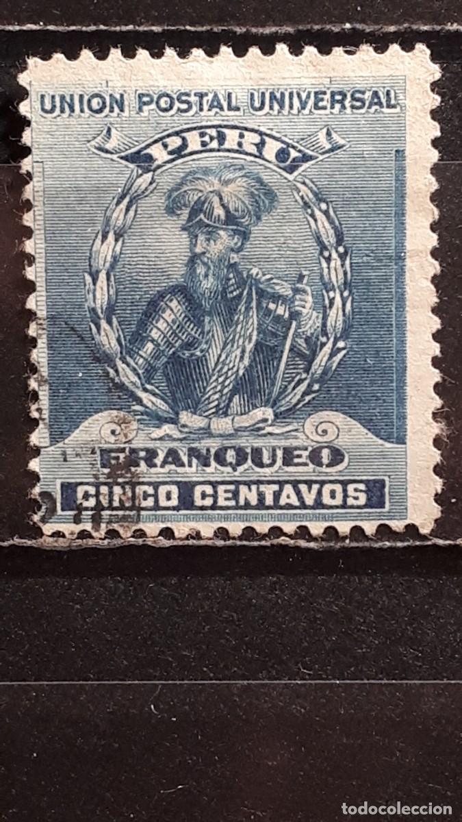 Sellos: MILITAR. PER&Uacute;. A&Ntilde;O 1898. &deg;. YVERT 110