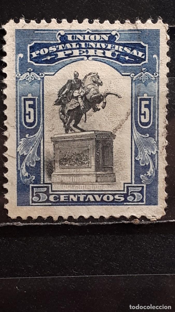 Sellos: MILITAR. PER&Uacute;. A&Ntilde;O 1907. &deg;. YVERT 136