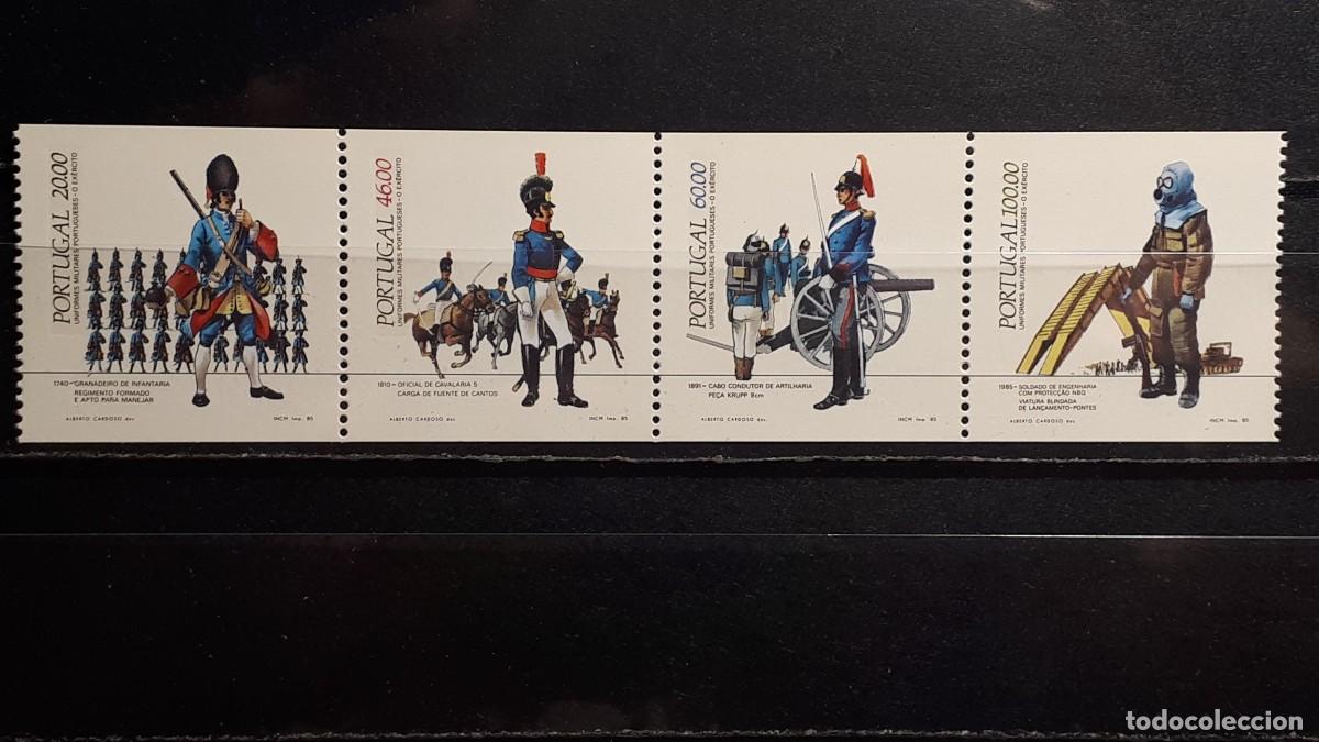 Sellos: MILITAR. PORTUGAL . **. A&Ntilde;O 1985. YVERT 1623a/6a