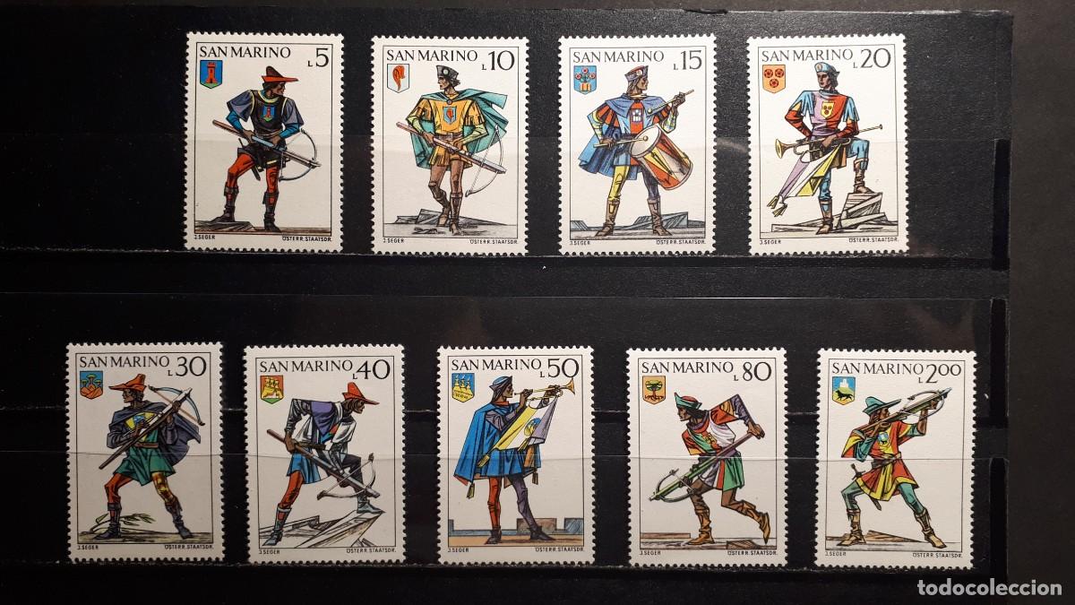 Sellos: MILITAR. SAN MARINO . **. A&Ntilde;O 1973. YVERT 852/60
