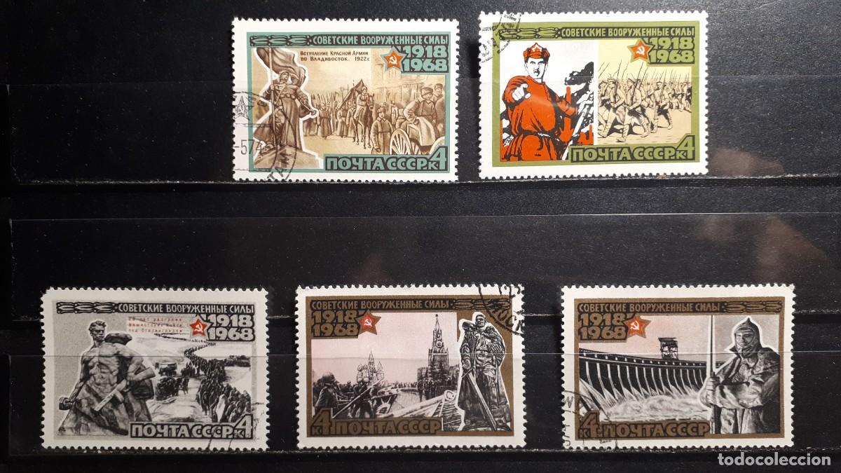 Sellos: MILITAR. RUSIA . A&Ntilde;O 1968. &deg;. YVERT 3338/9, 3341/3