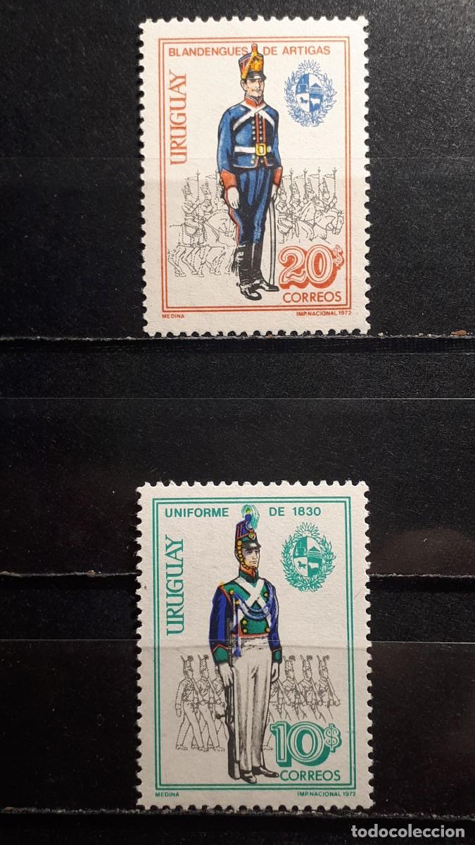 Sellos: MILITAR. URUGUAY . A&Ntilde;O 1972. **. YVERT 838/9