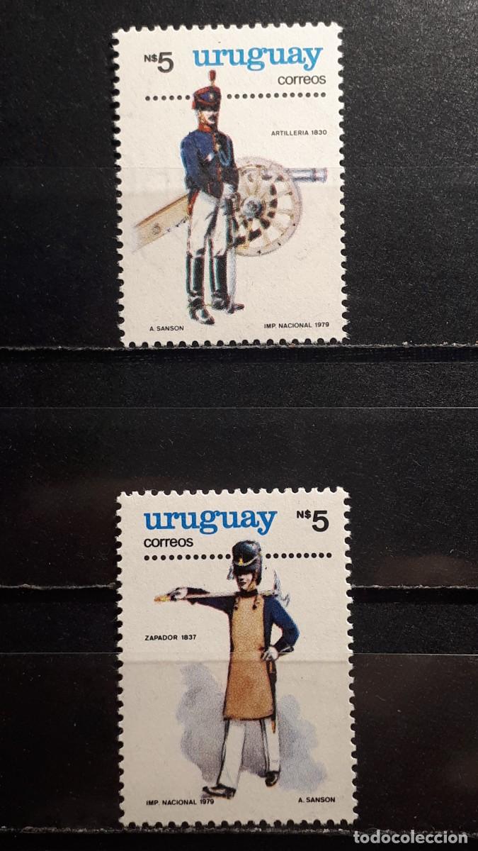 Sellos: MILITAR. URUGUAY . A&Ntilde;O 1979. **. YVERT 1020/1