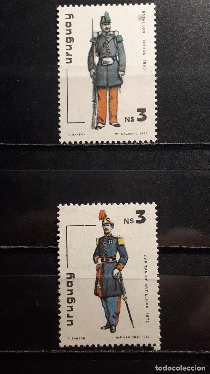 Sellos: MILITAR. URUGUAY . A&Ntilde;O 1982. **. YVERT 1105/6