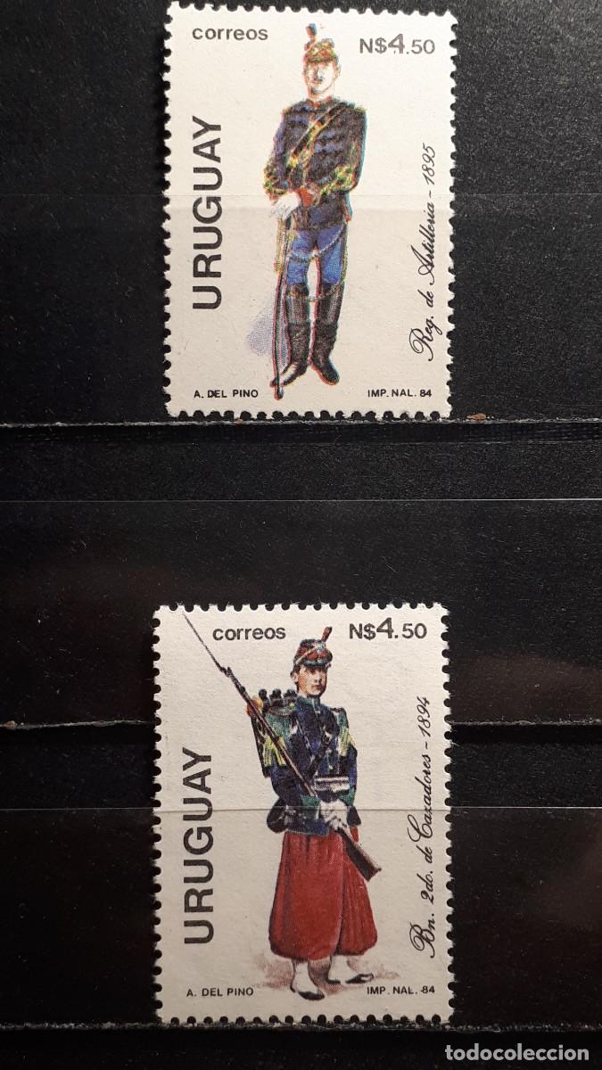Sellos: MILITAR. URUGUAY. A&Ntilde;O 1984. **. YVERT 1146/7