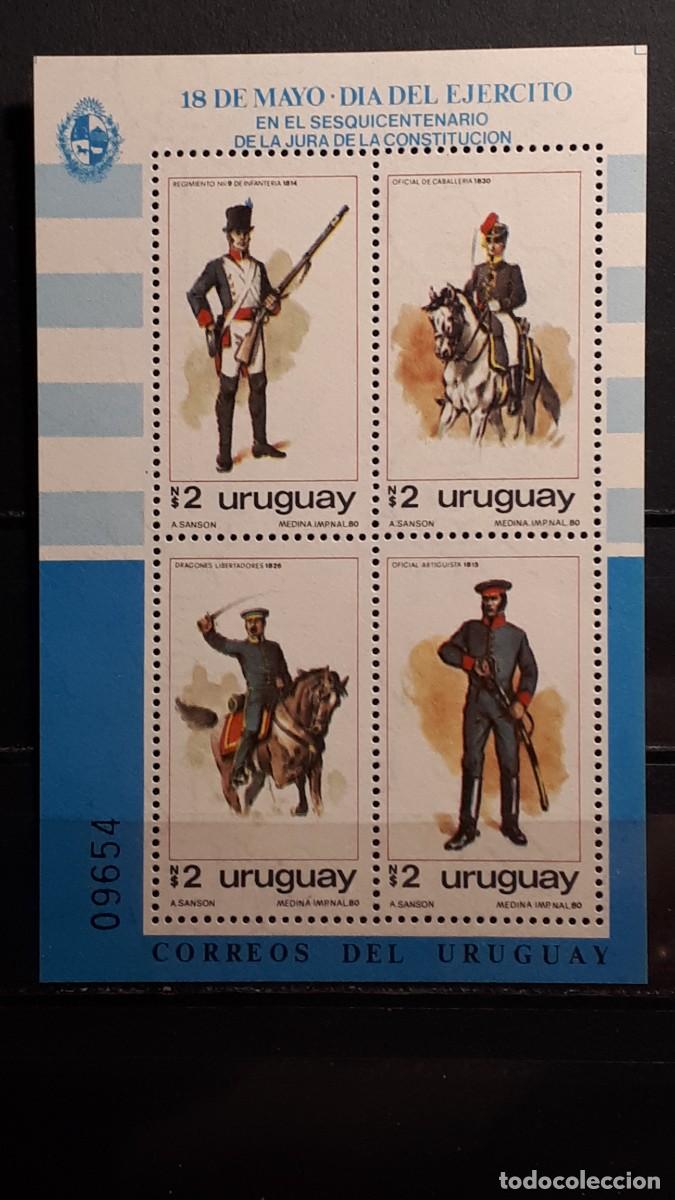 Sellos: MILITAR. URUGUAY. A&Ntilde;O 1980. **. YVERT H.B. 35