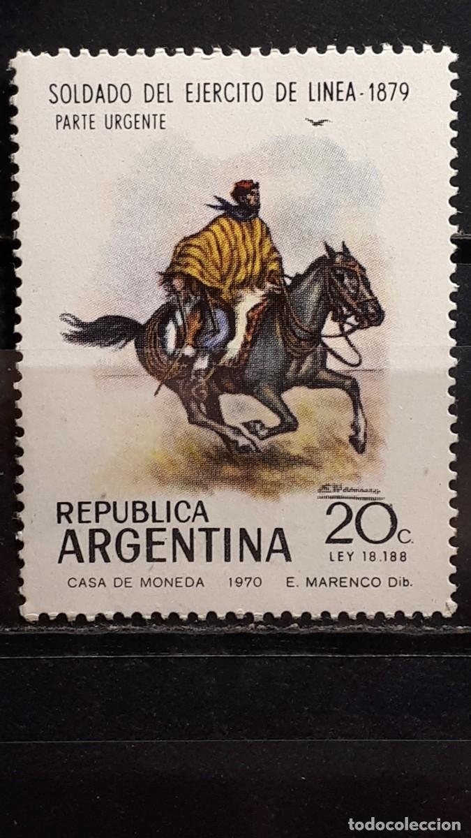 Sellos: MILITAR. ARGENTINA. A&Ntilde;O 1970. **. YVERT 873
