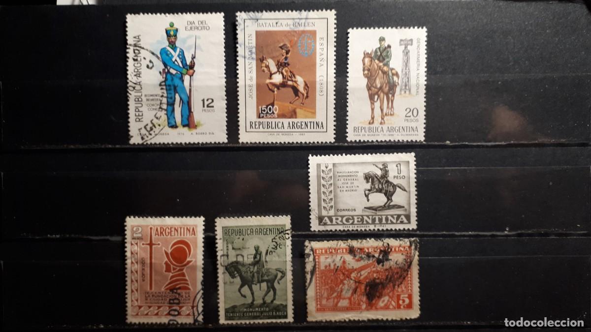 Sellos: MILITAR. ARGENTINA. &deg;. A CATALOGAR