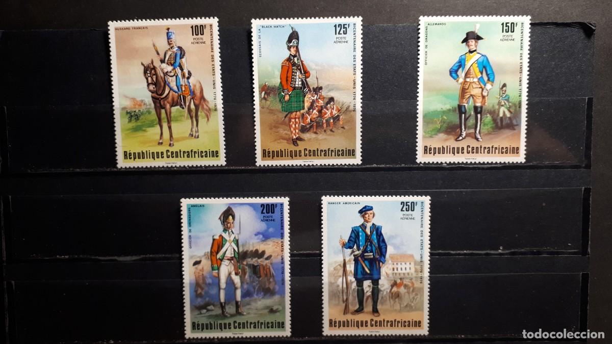 Sellos: MILITAR. CENTRO-AFRICA. **. A&Ntilde;O 1976. YVERT 143/7