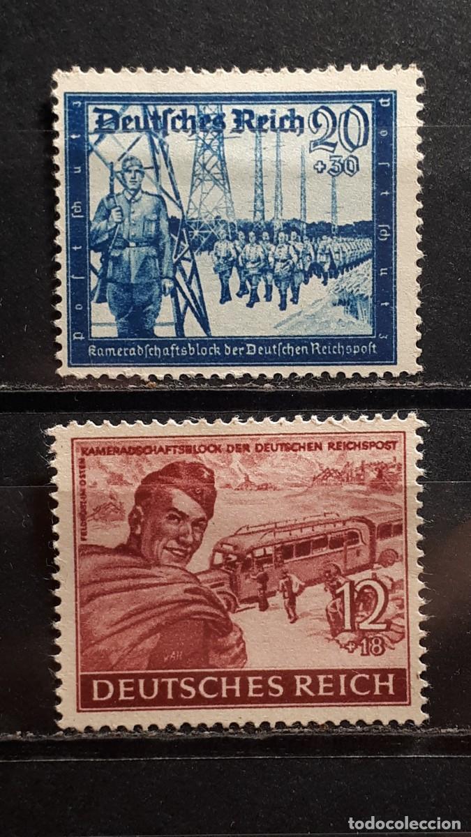 Sellos: MILITAR. ALEMANIA. *. A&Ntilde;O 1944. YVERT 807, 809