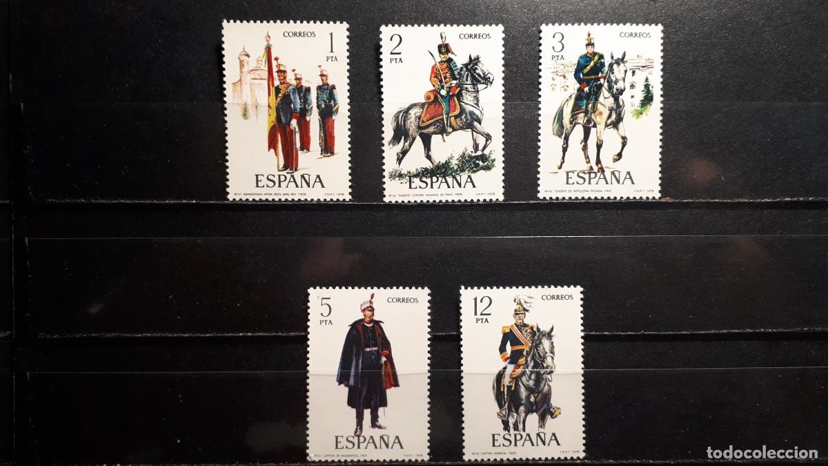 Sellos: MILITAR. ESPA&Ntilde;A. **. A&Ntilde;O 1978. Edifil 2451/5