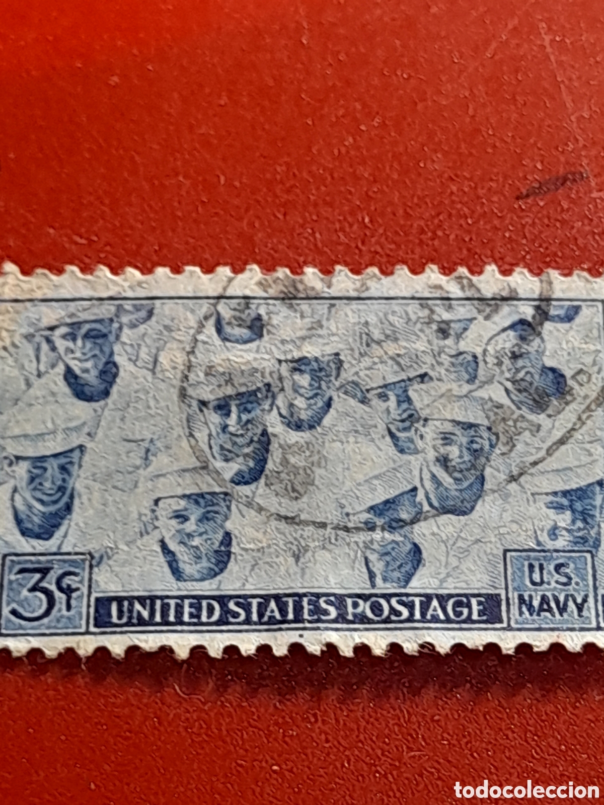 Sellos: Sello Estados Unidos mtdo/udo 1963. Homenaje a los marines. Soldados. Militar. Gorra. Uniforme.