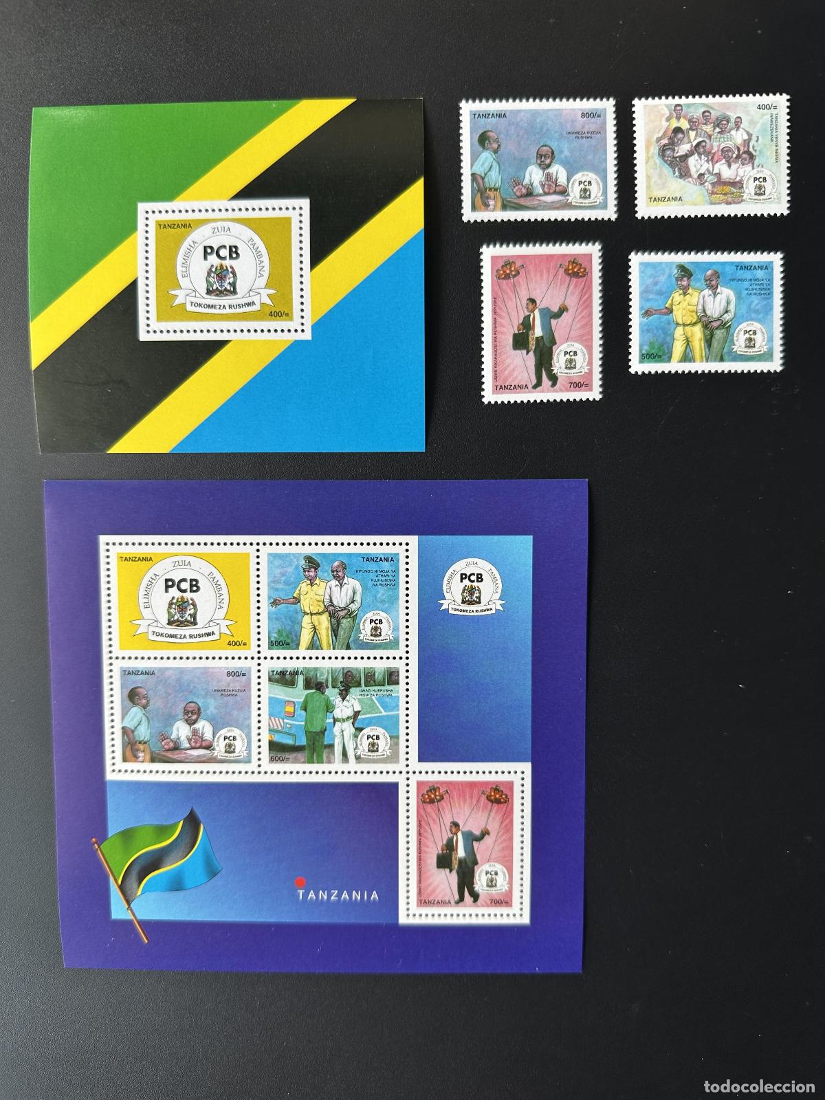 Sellos: Tanzania 2007 Mi. 4506-4509 Bl. 611-612 Polic&iacute;a de prevenci&oacute;n la corrupci&oacute;n con PCB