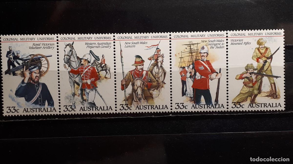 Sellos: MILITAR. AUSTRALIA. A&Ntilde;O 1985. **. YVERT 893/7