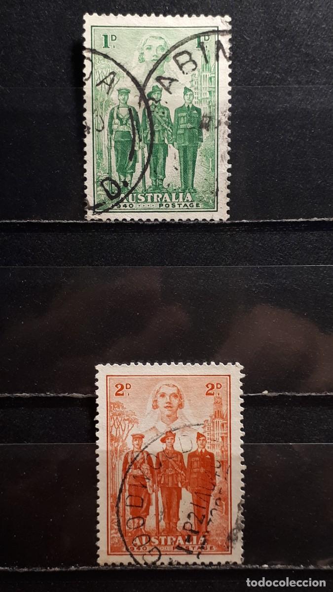 Sellos: MILITAR. AUSTRALIA. A&Ntilde;O 1940. &deg;. YVERT 136/7