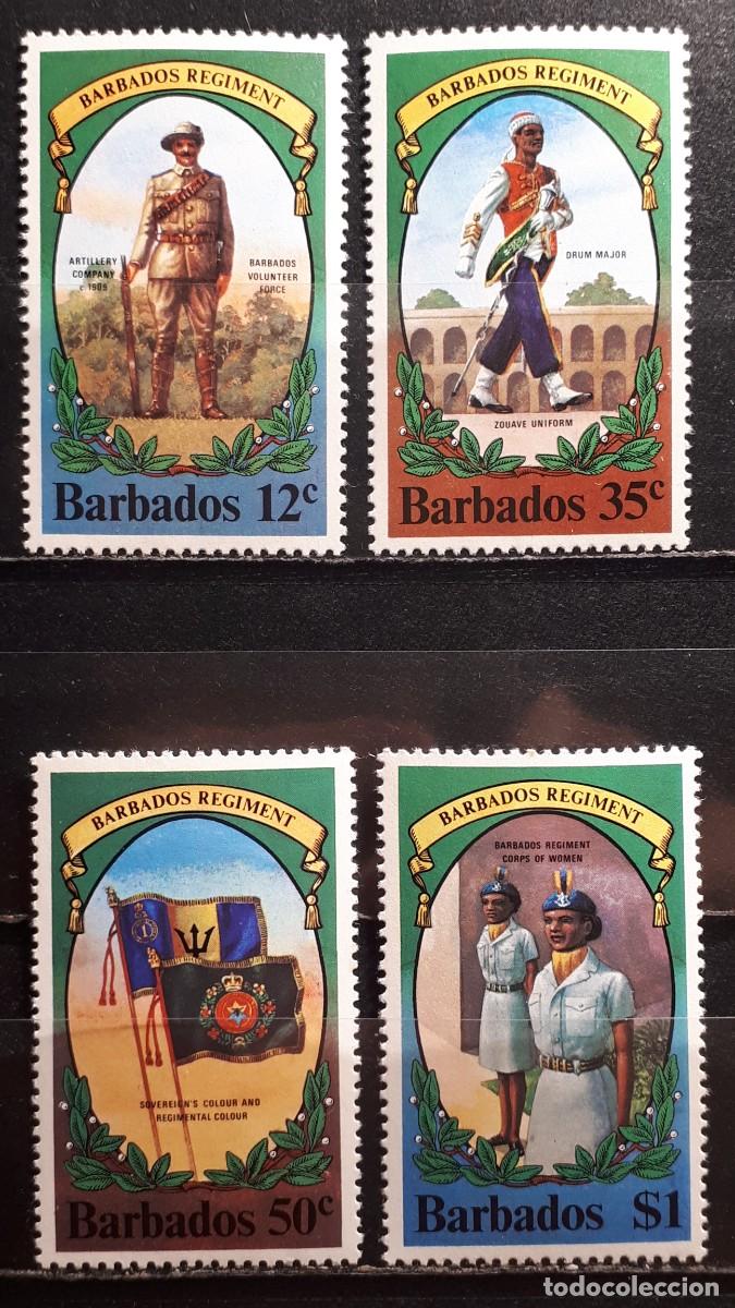 Sellos: MILITAR. BARBADOS. A&Ntilde;O 1980. **. Yvert 504/7