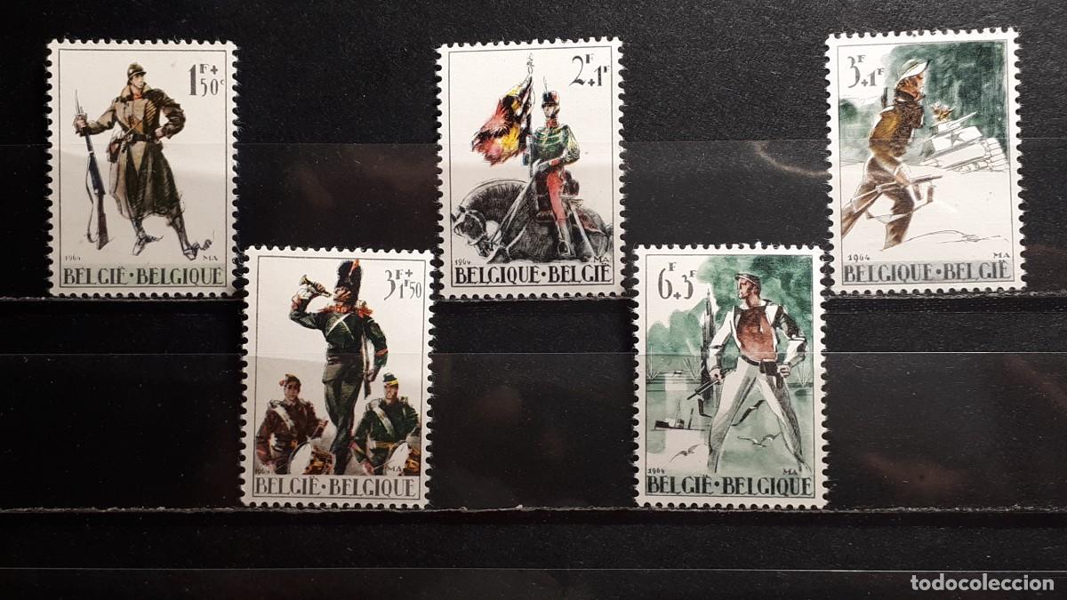 Sellos: MILITAR. B&Eacute;LGICA. **. A&Ntilde;O 1964. YVERT 1293/7