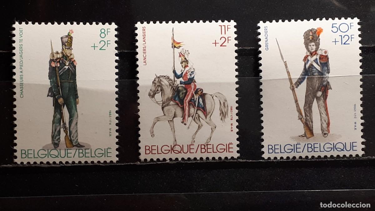 Sellos: MILITAR. B&Eacute;LGICA. **. A&Ntilde;O 1983. YVERT 2108/10