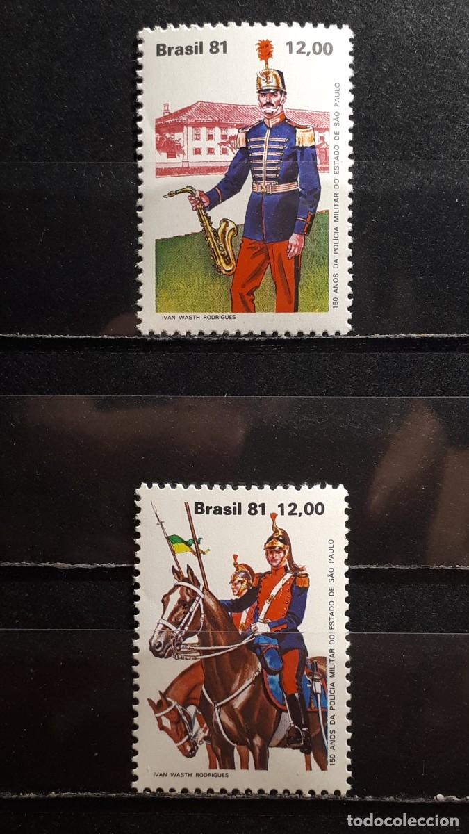 Sellos: MILITAR. BRASIL. A&Ntilde;O 1981. **. YVERT 1517/8