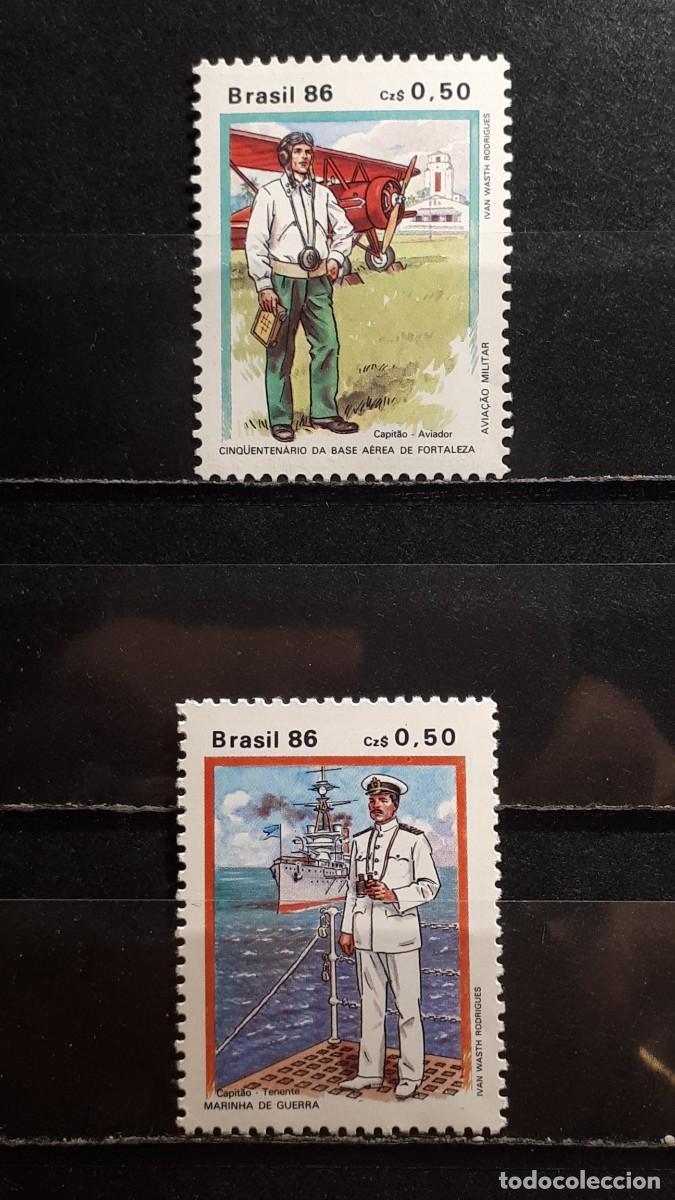 Sellos: MILITAR. BRASIL. A&Ntilde;O 1986. **. YVERT 1818/9
