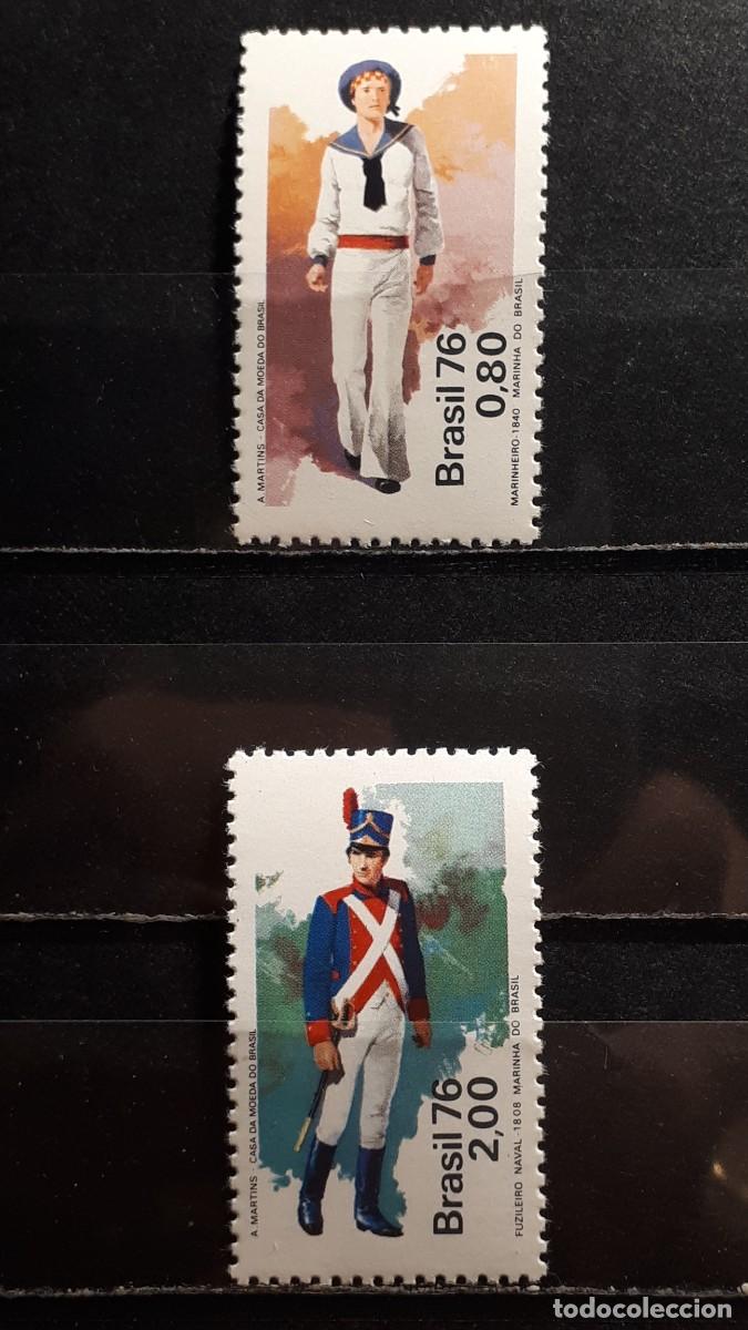 Sellos: MILITAR. BRASIL. A&Ntilde;O 1976. **. YVERT 1235/6