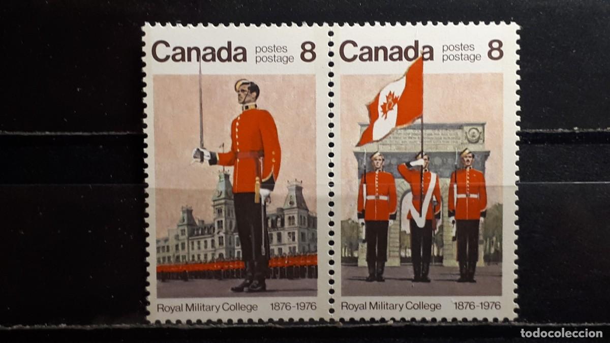 Sellos: MILITAR. CANAD&Aacute;. A&Ntilde;O 1976. **. YVERT 601/2