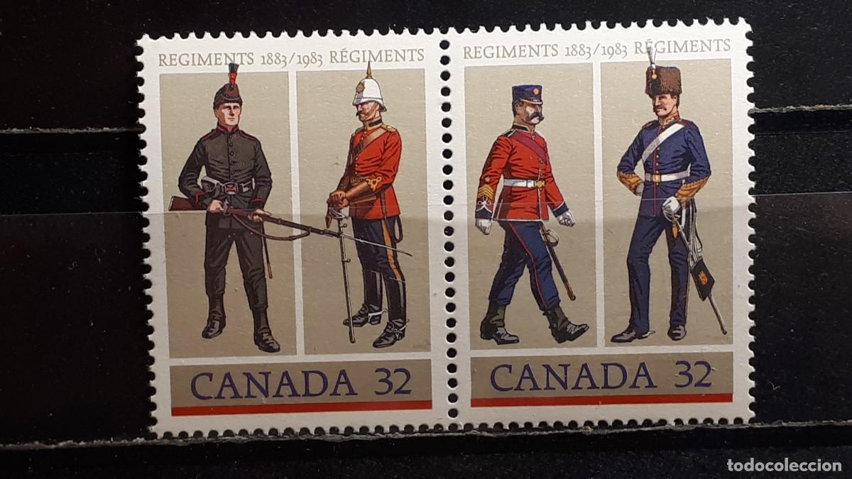 Sellos: MILITAR. CANAD&Aacute;. A&Ntilde;O 1983. **. YVERT 865/6
