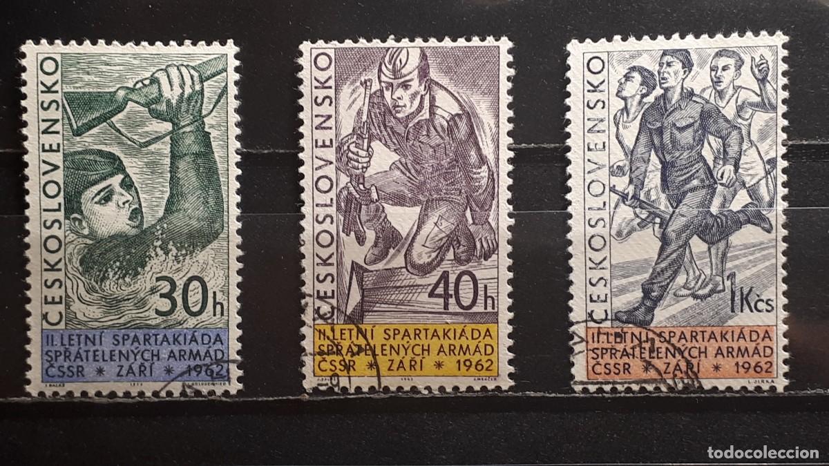 Sellos: MILITAR. CHECOSLOVAQUIA. A&Ntilde;O 1962. &deg;. YVERT 1226/9. Falta 1228