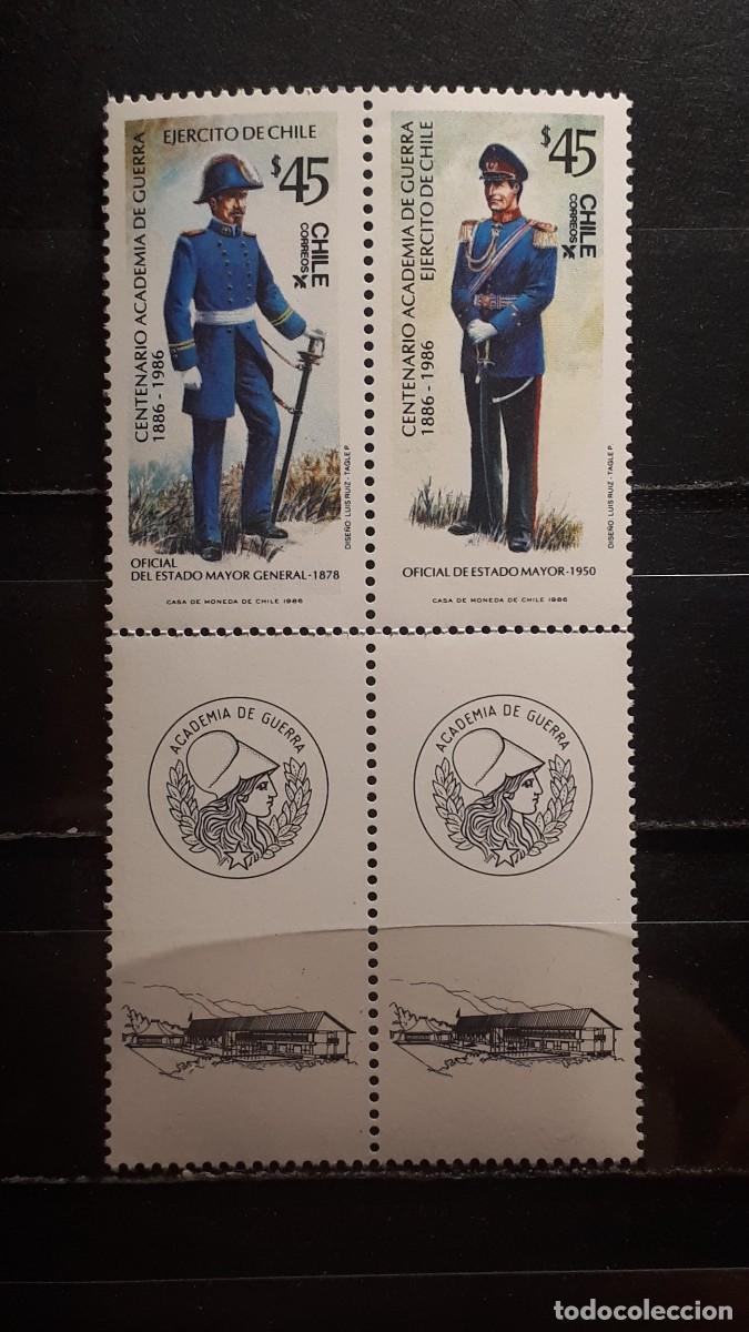 Sellos: MILITAR. CHILE. **. A&Ntilde;O 1986. YVERT 756/7