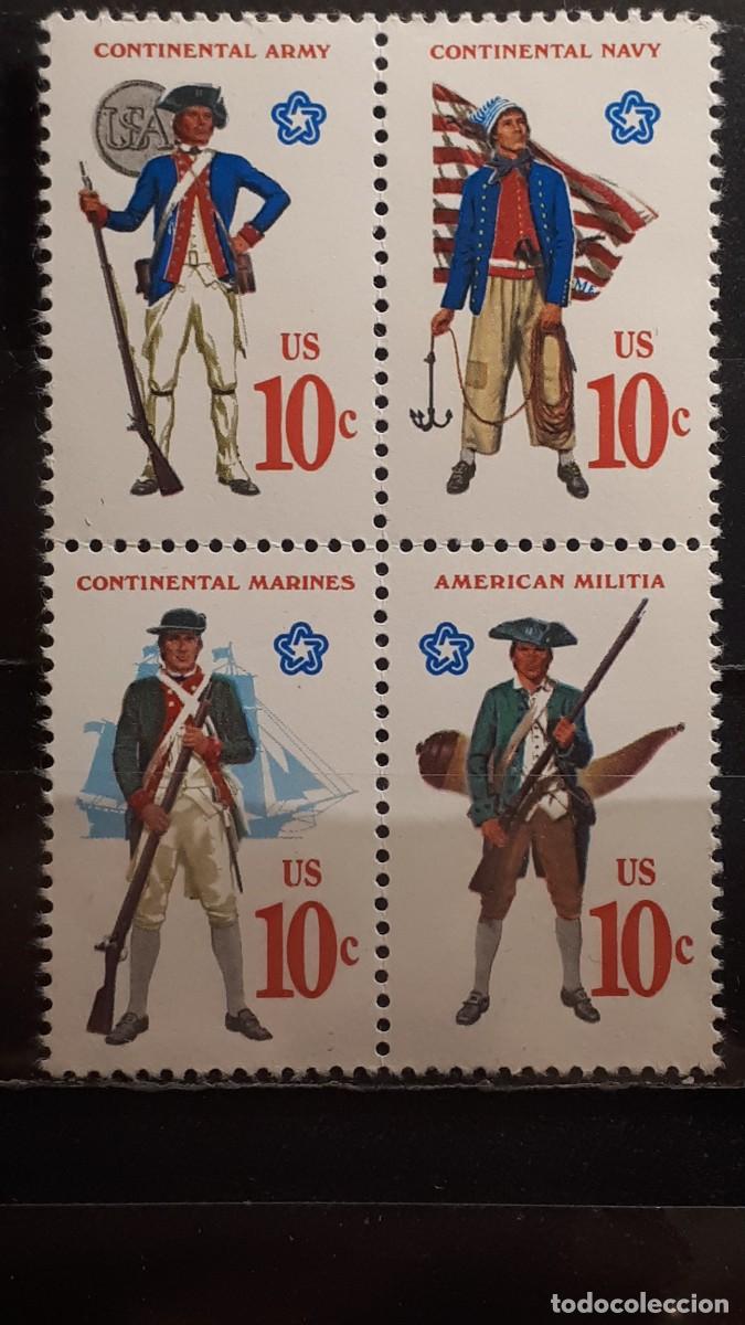 Sellos: MILITAR. ESTADOS UNIDOS. A&Ntilde;O 1975. */**. Yvert 1055/8